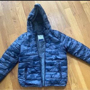 Abercrombie Kids Blue Camouflage Puffer Jacket